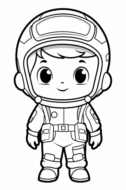 Coloriage Kawaii garçon 001